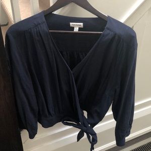 Wrap Shirt (navy blue) from Frank and Oak